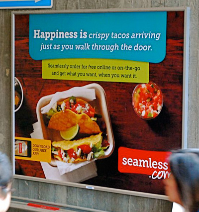 Happiness is crispy tacos arriving just as you walk through the door.