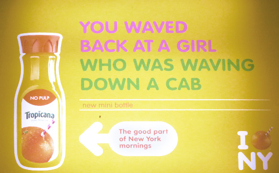 You waved back at a girl who was waving down a cab